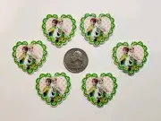 6 Pcs Lot frozen Flatback Resin Cabochon Hair Bow Center Supplies.
