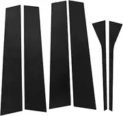 Automobile Door Window Pillar Post Trim : Compatible with Sedan 2005.5‑2011, Gloss Black Mirror Effect Pillar Posts Decal Trim Set, 6 Pcs