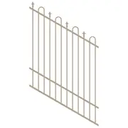 ProtectorAl 350 - 1200 x 1500mm Paperbark Raked 16-30º Loop And Spear Top Pool Fence Panel
