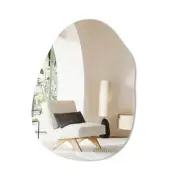 Irregular Wall Mirror 22x30 Inch, Asymmetrical Frameless 22x30 inch Black