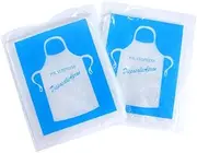 100pcs Disposable And Plastic Waterproof Apron Barbecue Oil Transparent