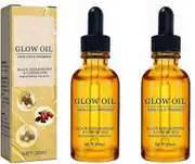 Black Seed Oil, Rosehip Oil, Glow Oil Castor Oil 100% Cold Pressed for Face Anti-Aging Miracle Facial Moisturizer Serum Fortifying Hydrates Glow Oi...
