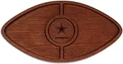 The Memory Company | Licensed NFL Acacia Football with Round Center Serving Board