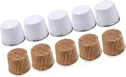 Cabilock 10pcs Wooden Stoppers Anti-Aging Tasteless Bottle Plug for Wine Flask Kettle Hot Water Flask Replacement Parts