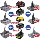 Adapter For Ozito Makita Dewalt Milwaukee 18V Convert To Dyson V6 V7 V8 Battery