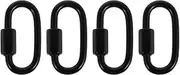 Locking Stainless Outdoor Heavy Carabiner Hammock Quick Re for Shape Climbing Duty Locks and Hook Utility Rings Camping Trailer Looks Connector Connection Black D Ring Equip