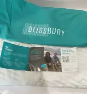 Blissbury Stomach Sleeper Pillow Thin Memory Foam Pillow Ultra Thin Flat - White