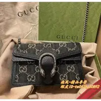 在飛比找蝦皮購物優惠-精品二手GUCCI古馳 新款 藍色牛仔 全黑 Dionysu