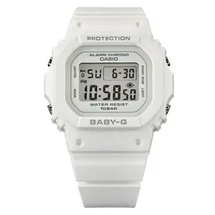 CASIO BABY-G 經典百搭方型電子腕錶-白色 BGD-565-7