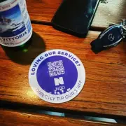90mm acrylic QR code menu discs