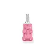 Buy Large pendant with pink Goldbear and stones silver by Thomas Sabo online - THOMAS SABO Australia