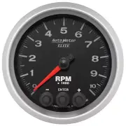Auto Meter 5697 Elite Series In-Dash Tachometer Gauge 3 3/8" 10000RPM w/ Light