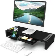 Monitor Stand Riser, Foldable Computer Monitor Riser, Adjustable Height Computer