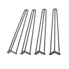 AU 4pcs 28in Hairpin Coffee Table Legs Heavy Duty Sturdy Modern Table Legs