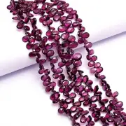 Rhodolite Garnet Gemstone 7x5mm-9x6mm Faceted Pear Briolette Beads |8inch Strand