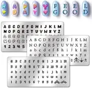 PH PandaHall 3pcs Letter Number Nail Stamping Plates, 3 Styles Alphabet Nail Stamper Typeface Nail Art Stencils Print Nail Stencils Stainless Steel Nail Image Plate for Nail Art Design Manicure Salon