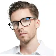 Blue Light Blocking Reading Glasses for Men XL Comfort Readers Black 1.25 x