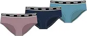 [HUGO] Women's 3-Pack Repeat Logo Cotton Stretch Hipster Briefs