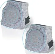 Rock Speakers Outdoor Waterproof Bluetooth Wireless Solar Powered Rock Speakers Rechargeable Battery 2 Pack with 7 Colors and TWS Pair Function for Garden Patio Party Pool(Two)