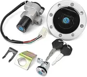 Ignition Switch for Suzuki GS500 2001-2012 Motorcycle Ignition Switch Fuel Gas Tank Cap Cover Seat Lock Key Set Kit Motorcycle Ignition Switch Lock