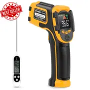 Infrared Thermometer Digital Laser Temperature Gun Adjustable Emissivity