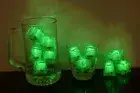 Set of 12 LiteCubes Jewel Color Tinted Emerald Green Light up LED Ice Cubes