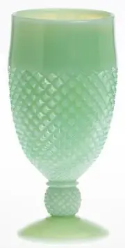 Goblet - Addison Pattern - Jade Jadeite Jadite Green Glass - Mosser USA