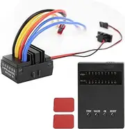 NutriEss RC 80A Brushed Waterproof ESC Speed Controller with Program Card Set for 1/8 1/10 RC Cars