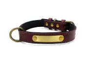 Heavy Duty Leather Dog Collar - Dog Collar for Small, Medium, Large and Extra-Large Dogs-Brown XS