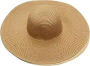[Generic] Floppy Beach Hats for Women Large Wide Brim Visor Hats Summer Sun Cap 2025 Straw Hat Vacation Hat