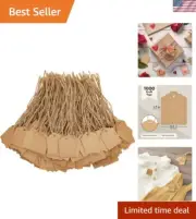 Kraft Paper Gift Tags with Jute Twine String 1.3x1.7 Inches Bulk 1000