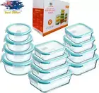 Glass Food Containers 24 Pcs Airtight BPA Free Microwave Oven Freezer Safe