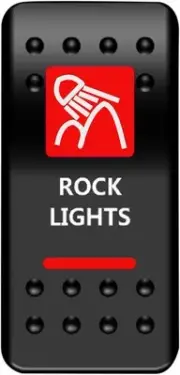 Moose Rock Light Rocker Switch Red