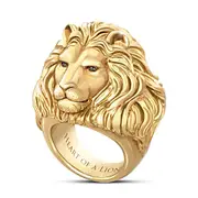 "Heart Of A Lion" 24K Gold Ion-Plated Ring