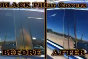 Black Pillar Posts for Subaru Legacy 05-09 BL/BP 2pc Set Door Cover Trim Piano (for: Subaru)