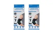 2x Vistara Sleeve Ease Premium Grade Hot Cold Therapy Compression Gel Sleeve