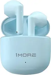 1MORE Q10 Wireless Earbuds, Bluetooth 5.3 Half in-Ear Lightweight Ear Buds, Comfort Fit, Deep Bass Stereo Headphones with Dual Mics, 26H Playtime, one Step-Pairing, IPX4 Waterproof Earphones (Blue)
