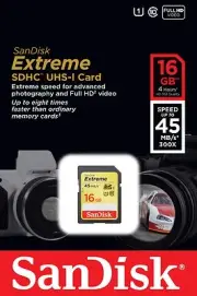 Sandisk 16G extreme C1 SD card for Nikon D750 D810 D610 D5600 D5500 D5400 D5300