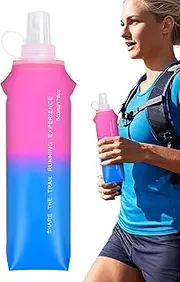 Running Soft Flask, 500ml Foldable Tpu Water Bottle, Lightweight Hydration Gear With Easy-open Lid, Portable Soft Flask for Hiking, Cycling, Climbing, and Backpacking