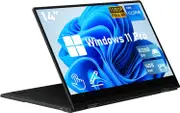 FUNYET Touchscreen Laptop Computer | 14 Inch 2 in 1 Gaming Laptop | Intel Core i7-1265U | 16GB RAM 512GB SSD | 1920 x 1080 | Fingerprint Unlock | Back