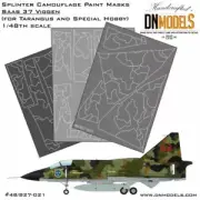 1/48 Saab 37 Viggen Splinter Camouflage Paint Mask for Tarangus/Special Hobby