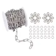 Stainless Paperclip Chains Lobster Claw Clasps Link 17x7x1.6mm Jewelry Making