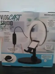 blogcast Studio foldable phone stand with LED ring light brand new