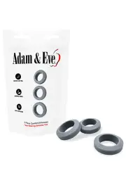 Adam and Eve Silicone 3 Piece Cock Ring Set