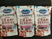 Lot of 3 Ocean Spray Craisins Dried Cranberries, infused with Pomegranate Juice