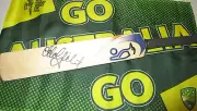 Adam Gilchrist (Australia) signed Blue Kookaburra Mini Bat -start of test career