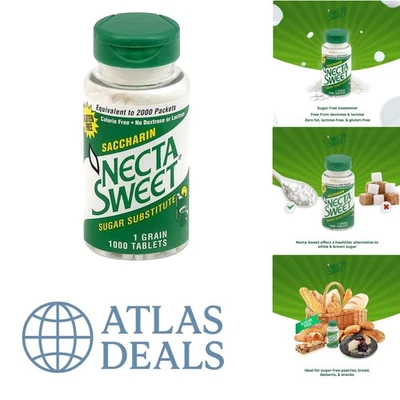 Saccharin Tablets 1-Grain - Strong Zero-Calorie Sweetener, Perfect for Cooking
