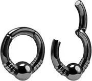 [KOOBODY] 2 Pieces Ear Stretcher Earrings Opal Beads 2g-6mm Ear Expander Dangle Gauge Piercings for Men and Women