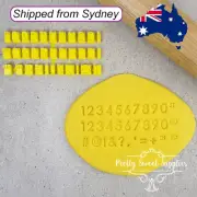 NUMBERS MODERN STAMP SET Embossers by Custom Cookie Cutters Fondant Cake