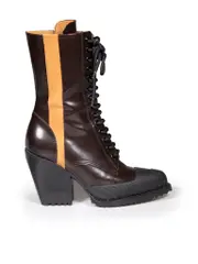 Brown Leather Rylee Lace Up Boots